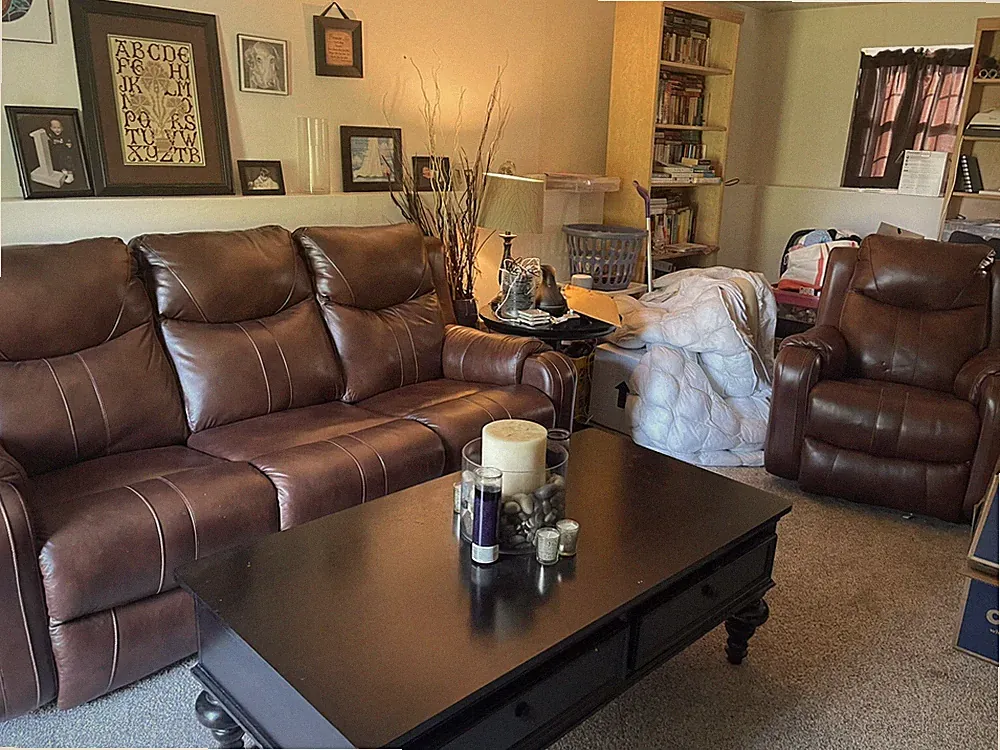Real Dyed Through Leather Couch And Chair With Power Recliners And USB
