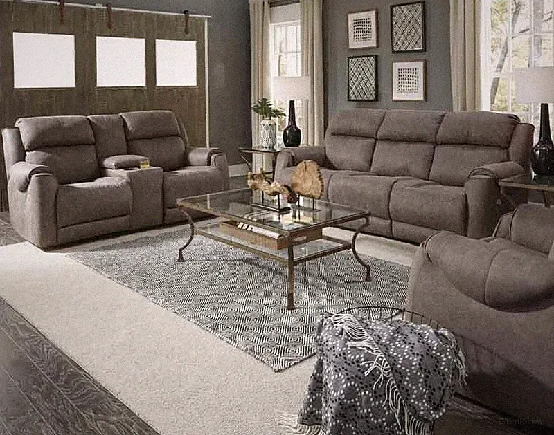 Southern Motion - Safe Bet 2 Piece Double Reclining Power Sofa Set in Bombshell